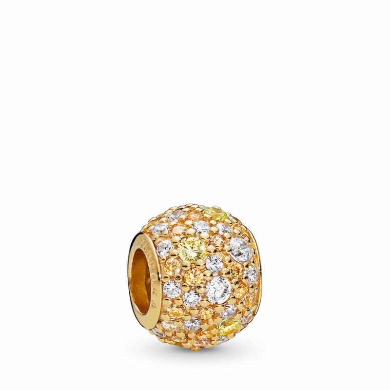 Pandora Australia Shine™ Golden Mix Pavé Charm - 18ct Gold Plated | UTGMYB506